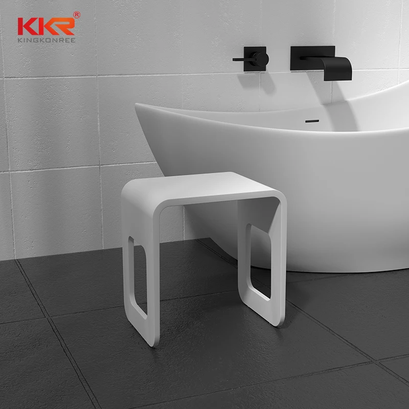 bathroom furniture acrylic shower stool vanity chair stool simple stool for home match with bathtub white elegant