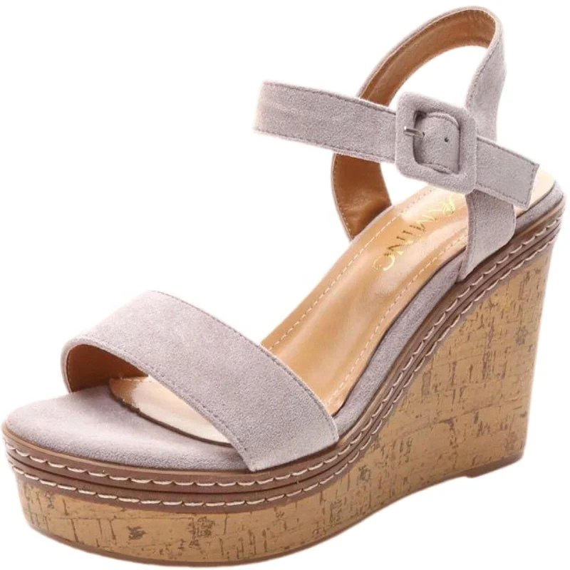 New Arrival Fashion Hemp Rope Waterproof Platform Outdoor Wedge Sandals For Women