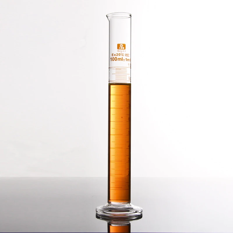 Lab Supplies  Borosilicate Glass Graduated Measuring Cylinders  Precise Safe Durable Graduated Cylinders with Round Base