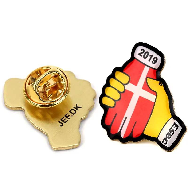 Vograce Custom Brand Logo Metal Soft Enamel Reap Magnet Badge Name Badge Pin With Magnet