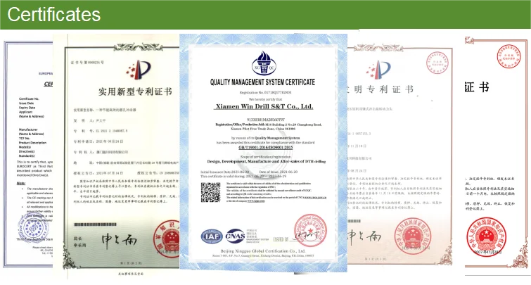 Win Drill Certificates