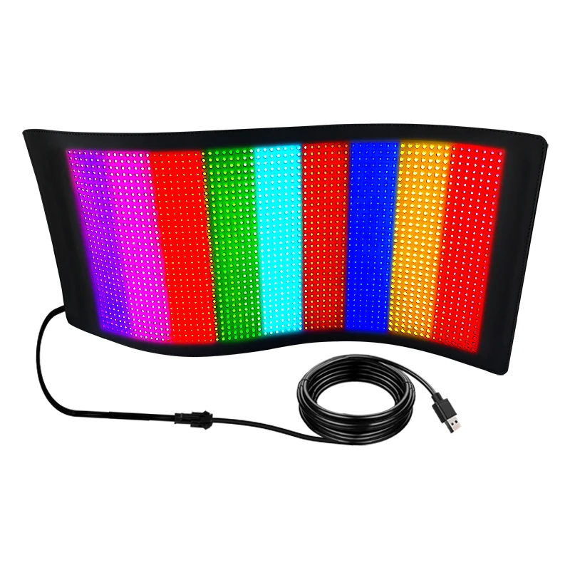 Newest P5 Flexible LED Display Advertising Promotion Luminous LED Board Smartphone App Control Programmable LED Billboard Soft