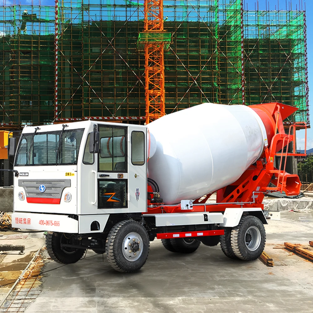 Chinese Small Mobile Self loading Concrete Mixer Truck for sale