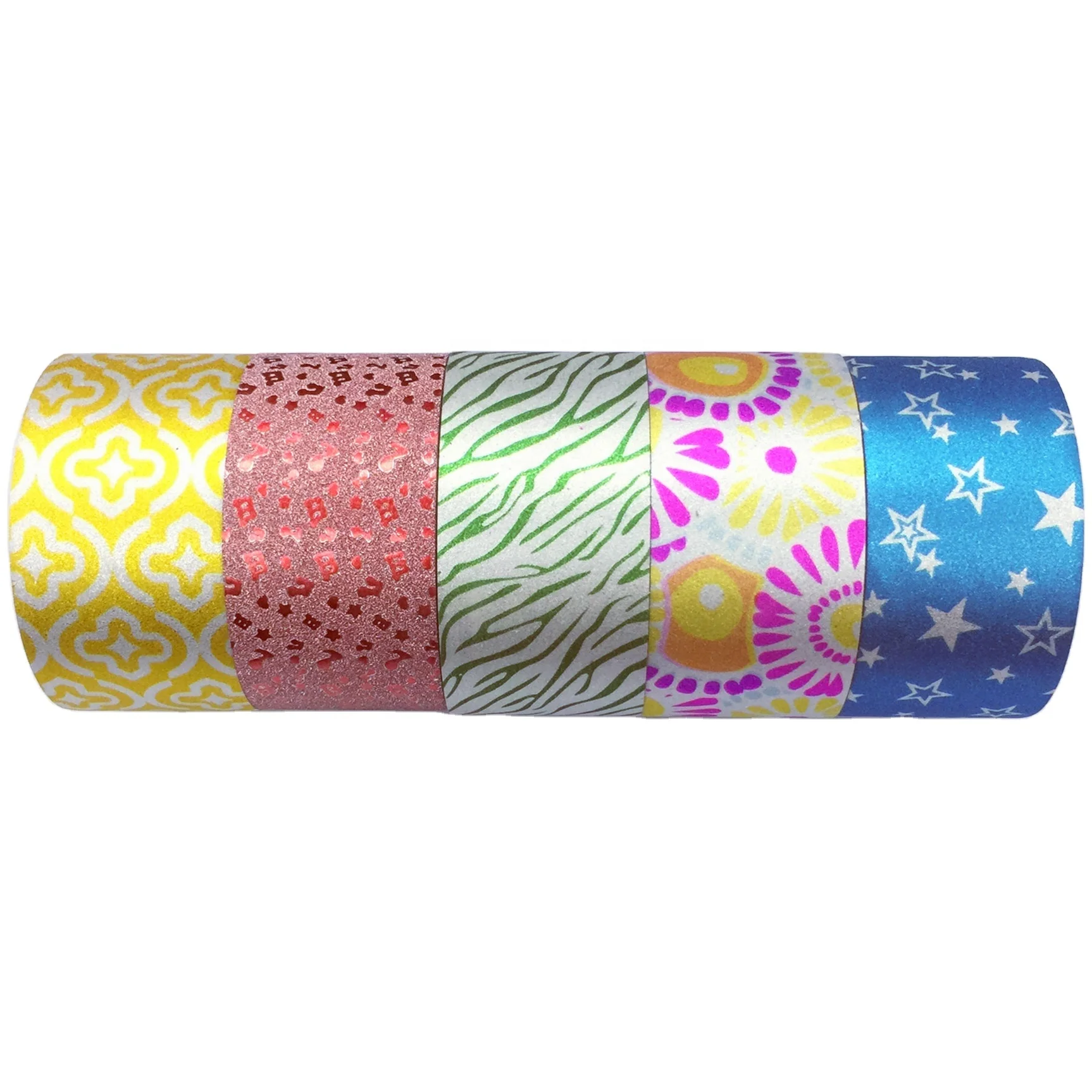 hot selling glitter adhesive tape gift packing tape wall decoration paper tape