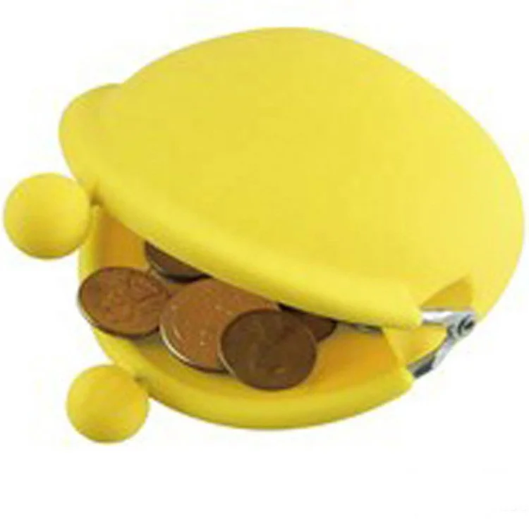 Smile Luxury Metal Clip Kawaii Cute Round Animal Print Waterproof  kids ladies Customized Mini Silicone Coin Purse for Girls