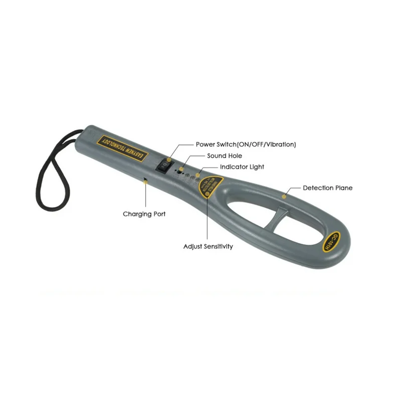 Hand-held ring ES-10 metal detector Rechargeable high sensitivity metal detection scanner for security inspection at large-scale