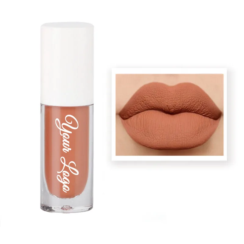 high quality cosmetic make your own 57 colors no logo nude liquid lipstick makeup matte  lip gloss
