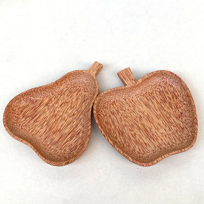 Loose parts play Sensory Learning Wooden coconut sensory play tray apple pear fruit shaped sorting board for nature studies