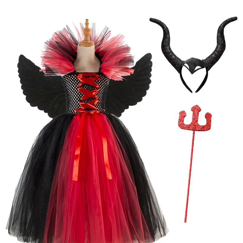 Halloween long witch costume with head buckle Witch Dress European and American Characters Play cosplay girl