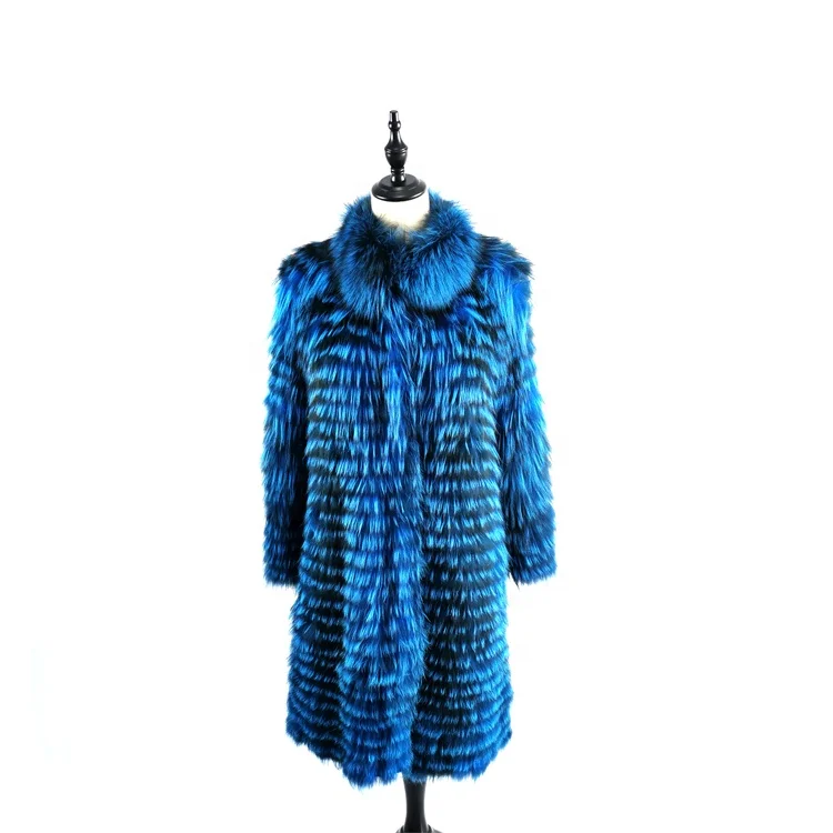 New Fashionable Style Real Knitted fox fur  Coat Women