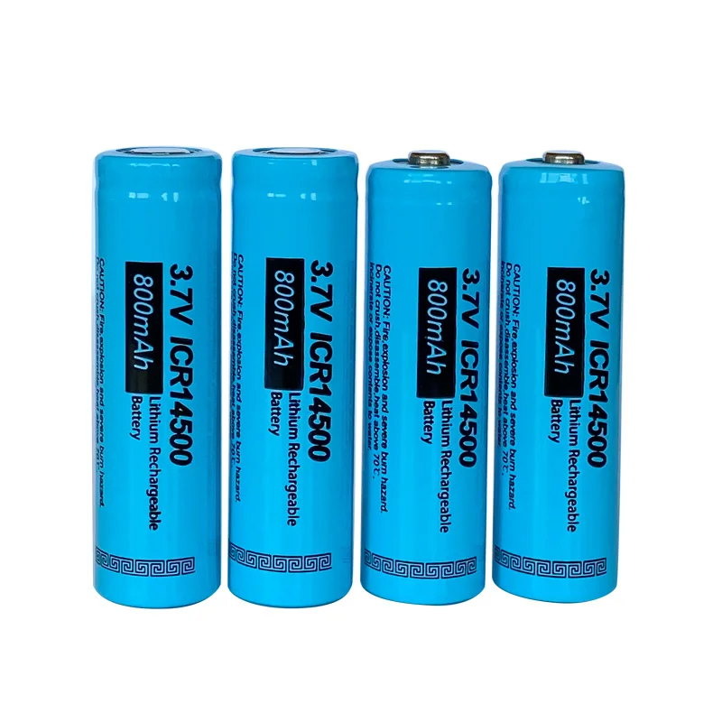 High performance rechargeable aa icr14500 800mah 14500 3.7v li-ion battery lithium ion battery