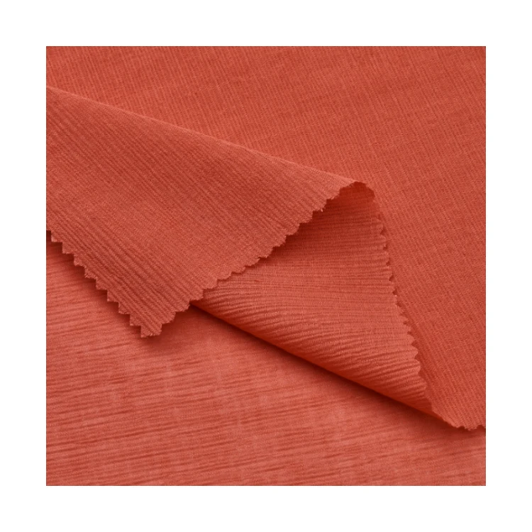 
Ertical strip crepe gauze crinkle thin hotsale soft and comfortable 70% rayon crepe H510 