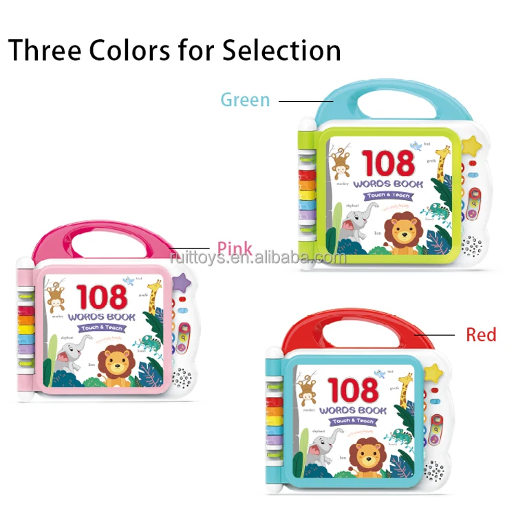 108 English Words Touch Teach Electronic Reading Books Intelligent English-learning Machine for Kid