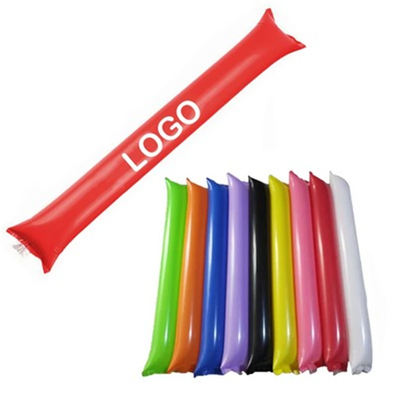 Most Popular Custom Logo Printing Inflatable LED Cheering Stick PE Inflatable Noise Sticks