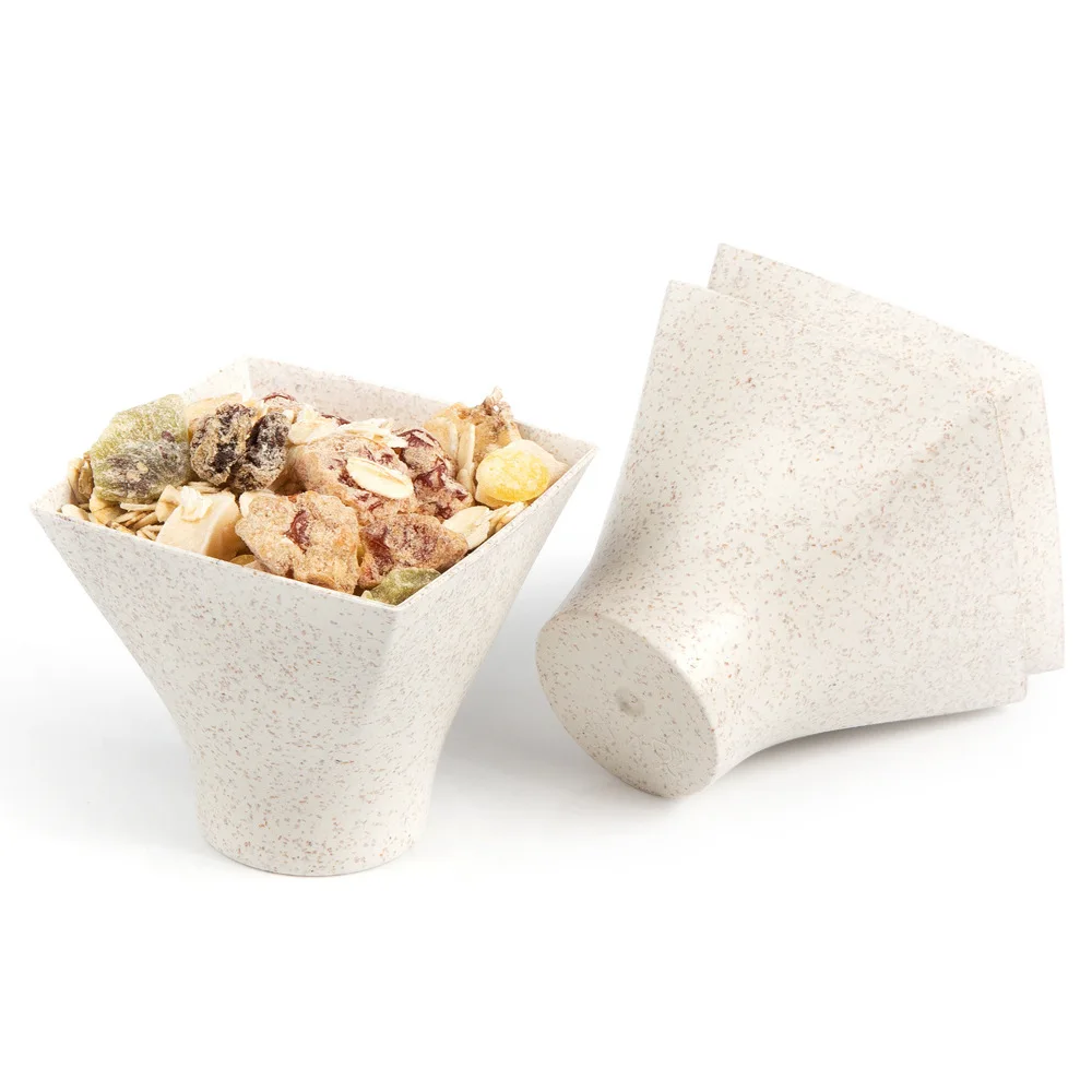 Degradable 75 ml 2.5 oz square round bottom cake dessert mousse cup