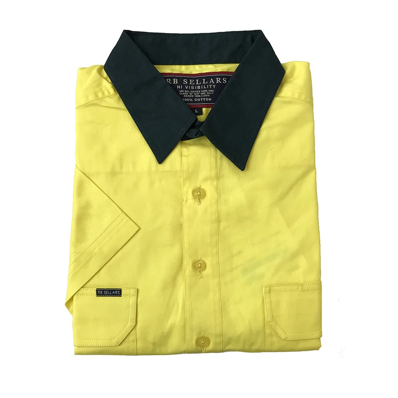 Quality workwear Australia country work cotton half button shirts long sleeve shirts with pockets