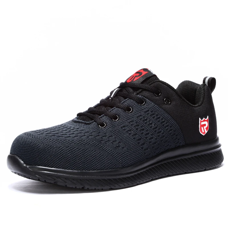 Кроссовки LARNMERN мужские рабочие защитные, стальной носок, легкие дышащие строительные защитные ботинки