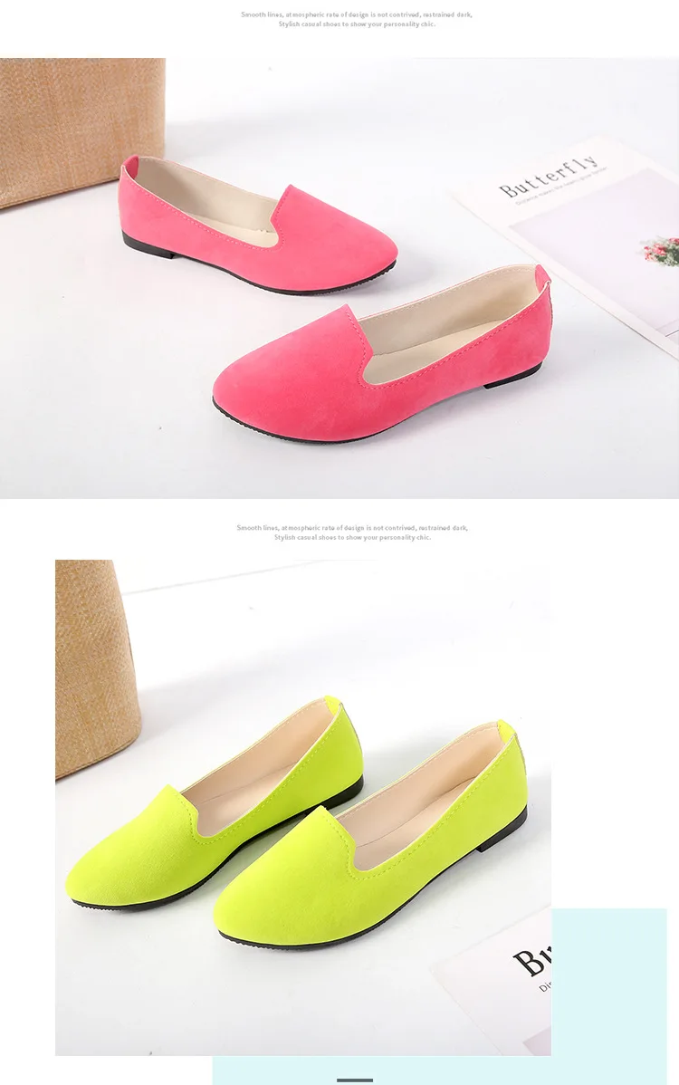 CLS002 pointed suede shallow mouth 35-43 code jobs shoe flat comfort women's casual shoes