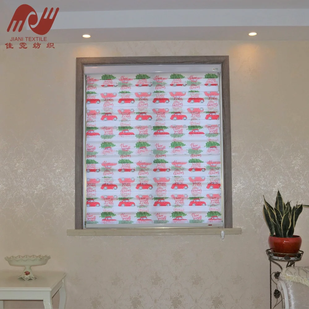 office door cafe transparent cartoon paper printing zebra roller fabric blinds