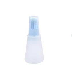 Portable Silicone Bottle With Oil Brush Sauce Bottle barbecue Cooking Baking Pancake BBQ Kitchen Storage Travel