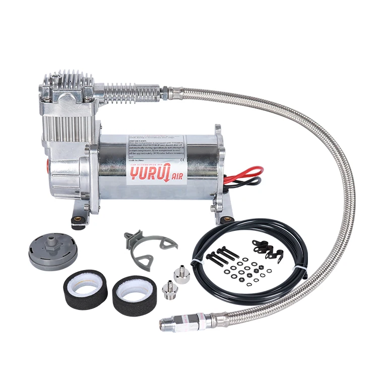 150Psi 32Amps DC12V Silver Safe Mental Automobile Air Ride Pump Air Compressor for Air Brake
