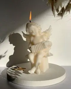 DUMO Factory Custom Silicone Candle Molds for Candle Making 3D Home Decor DIY Doll Wings Music Angel Candles Mold