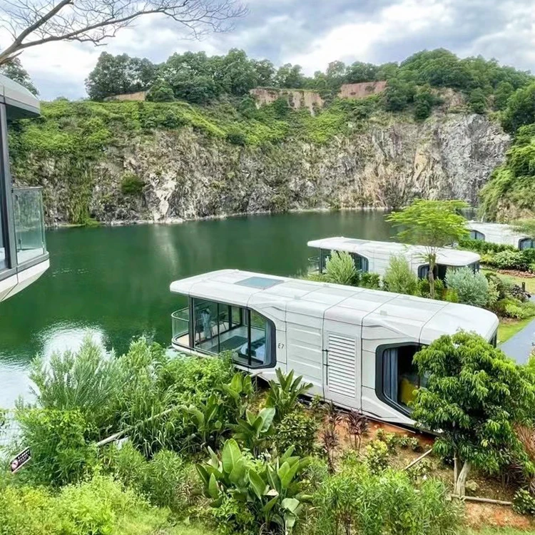 Prefab Luxury Tiny Capsule Home with Kitchen and Bathroom