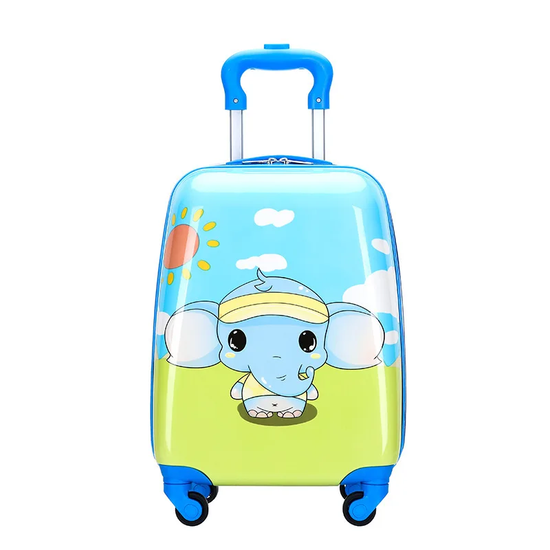 New Customizable Pattern Design Cute Cartoon Bear Trolley School Bag Lightweight Kid Travel Bag School Bag