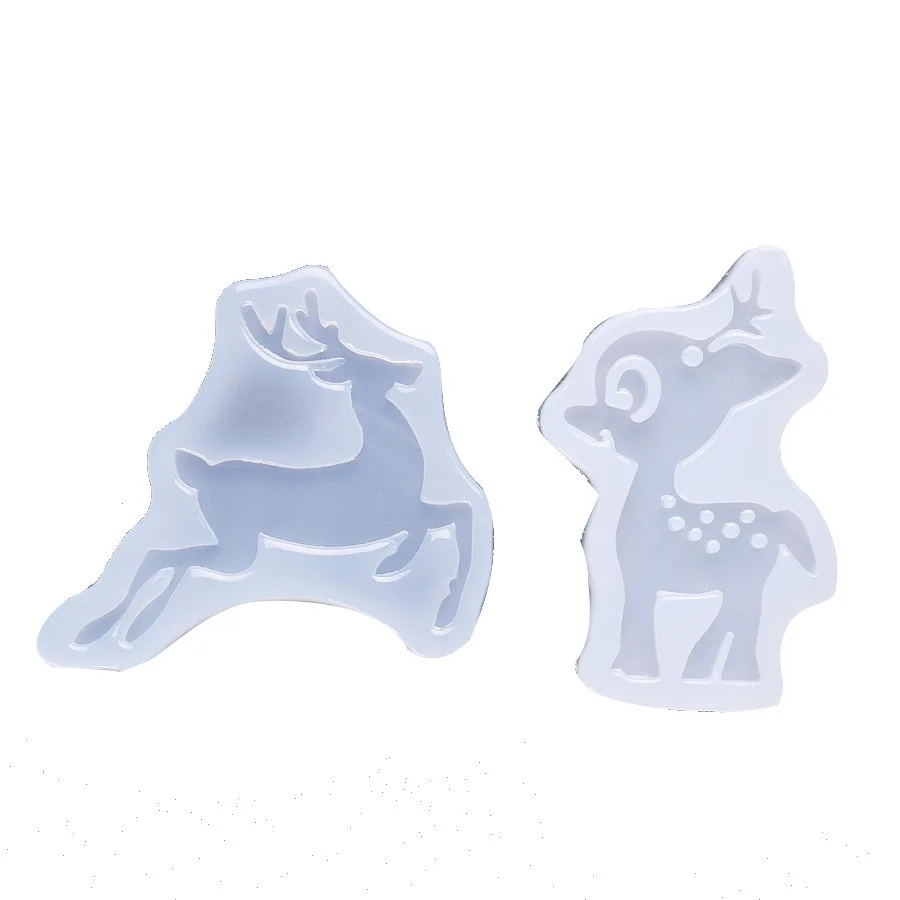 Christmas mirror elk silicone mold diy creative handmade jewelry epoxy silicone