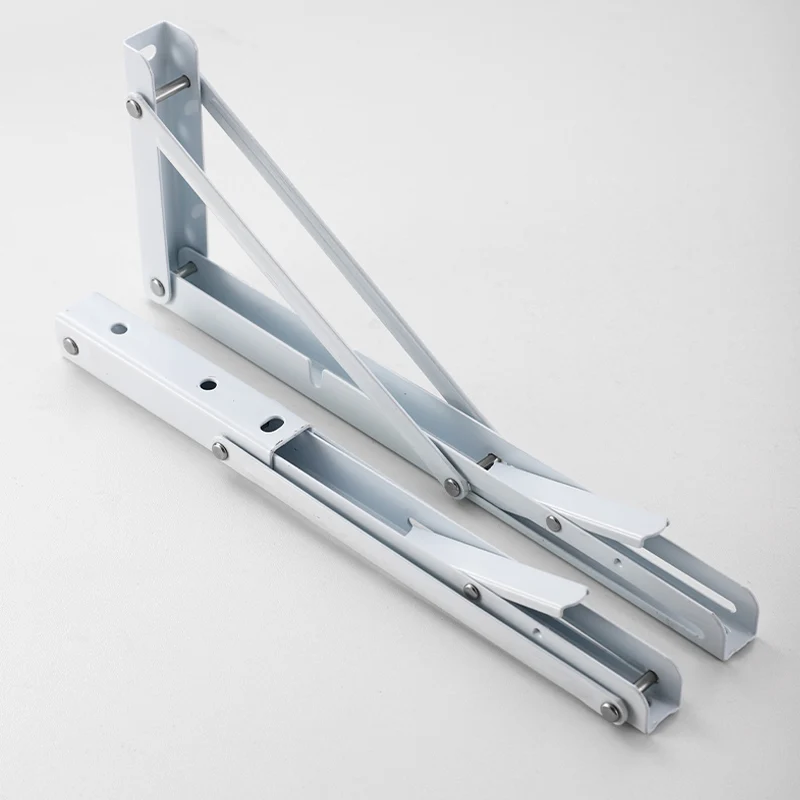 Oem 16 Inch L Shape Stainless Steel Metal Adjustable Wall Mount Heavy Duty Folding Shelf Brackets