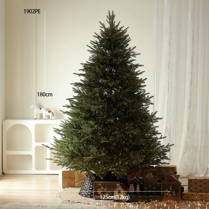 Programmable Light PVC PE  Mixed Prelit Artificial Led Christmas Tree On Sale