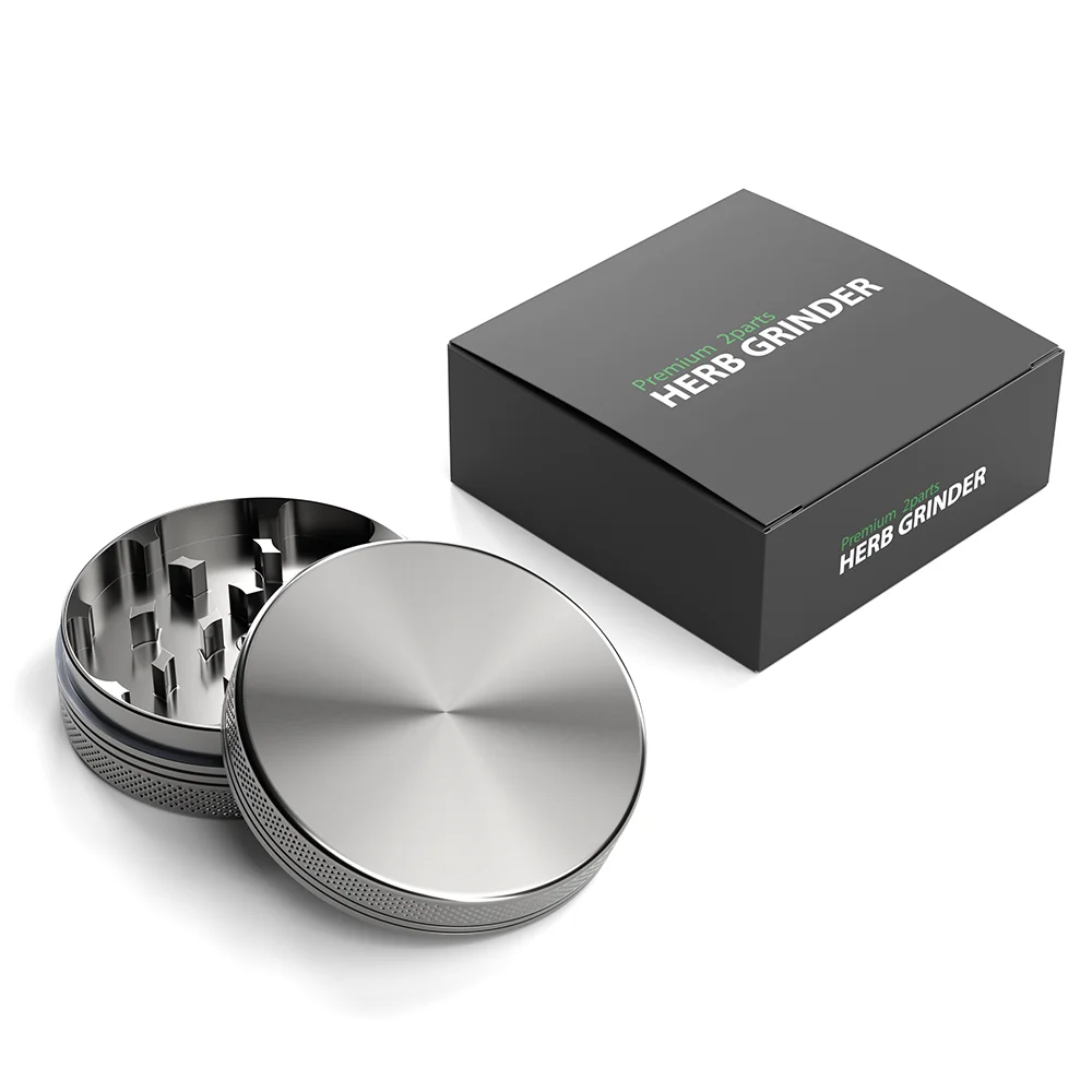 Wholesale 63mm 2Parts Portable Aluminum Herb Grinder