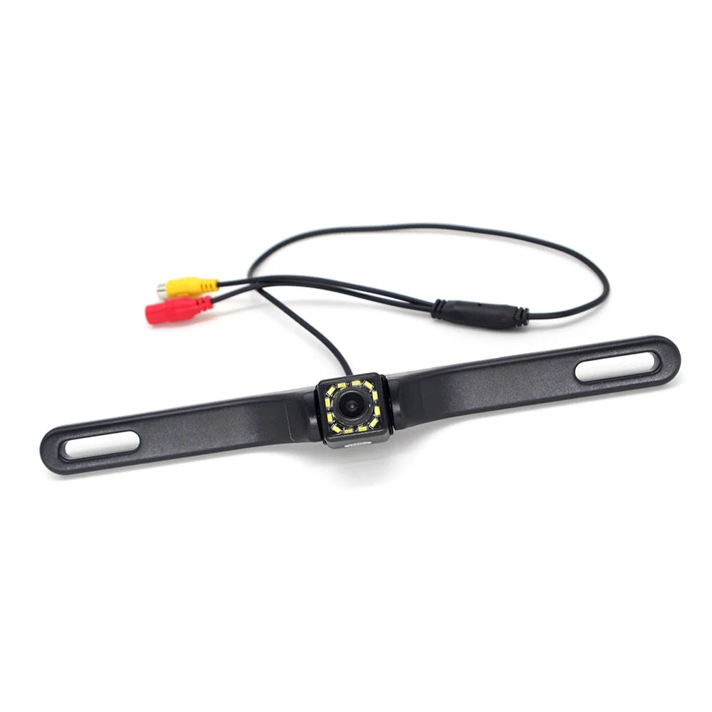 2021 New Waterproof IP68 Long License Plate Frame 12LED Car Rear View Camera Universal Car Reverse Parking Camera