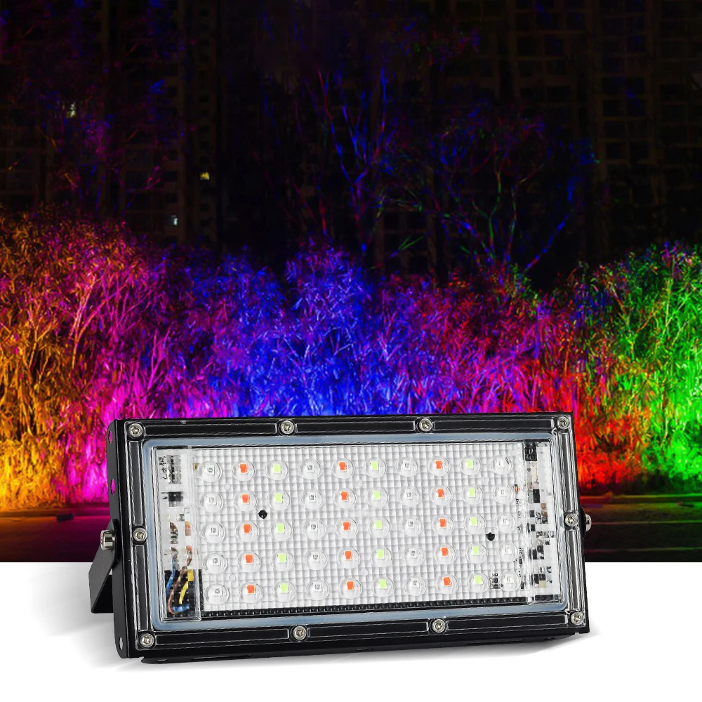 COYOLED светодиодный прожектор алюминий 50 Вт RGB AC220 в синий зеленый красный цвет 5054 smd Светодиодный для