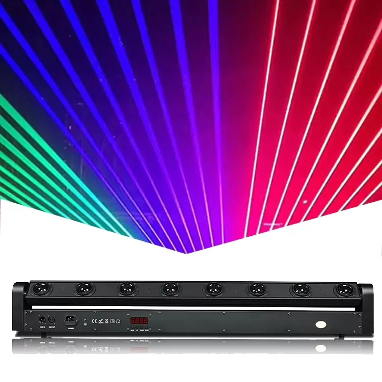 Hot sale Dmx Stage lights  8 eyes rgb led mini Disco laser light for Dj Night club