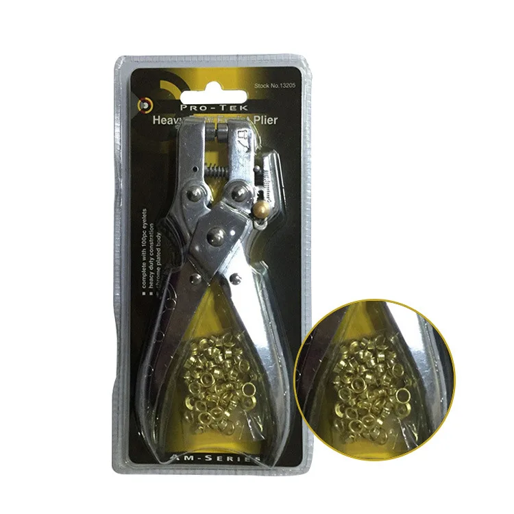 Supply Multi-functional A007 4mm Chrome-plated Hole Punch Eyelet Pliers Custom Ordinary Carbon Steel A3 Rivet