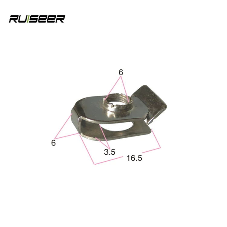 Universal Car Fasteners Plate spring nut QC/T 608 Carbon Steel Fastener Clip Screw Base Spring Plate U Type Clip Speed Nut
