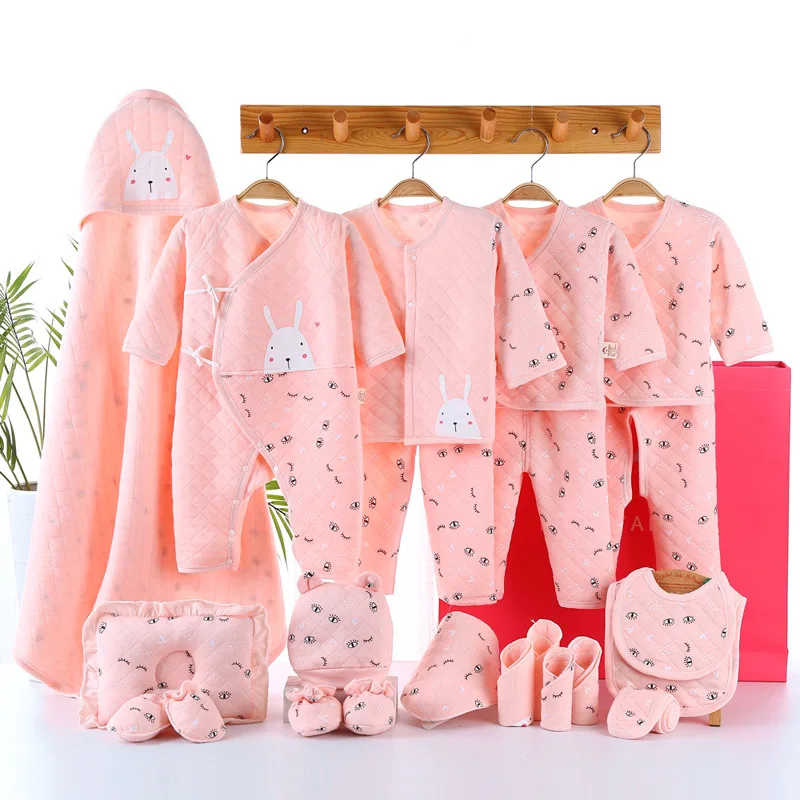 Autumn and winter thickened newborn full-month baby meeting gift newborn gift box set cotton baby clothes gift bag