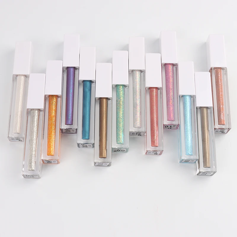 Новое поступление OEM водостойкие 8 цветов металлик Жидкий блеск подводка для глаз тени для век