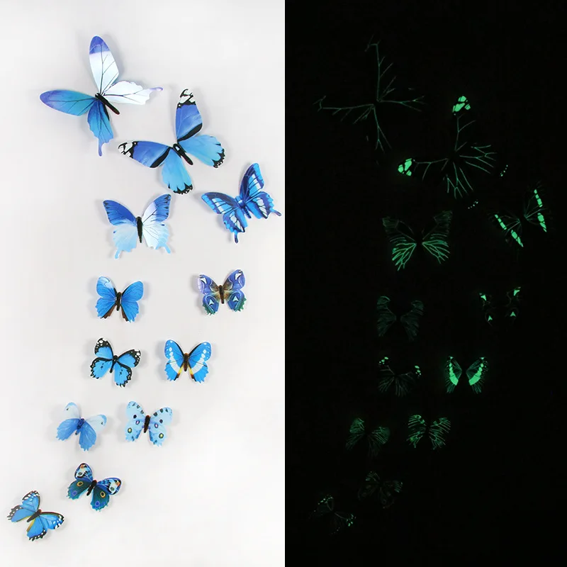 DIY Home Night light Dark Star Beautiful Glow Butterfly Wall Decor Stickers