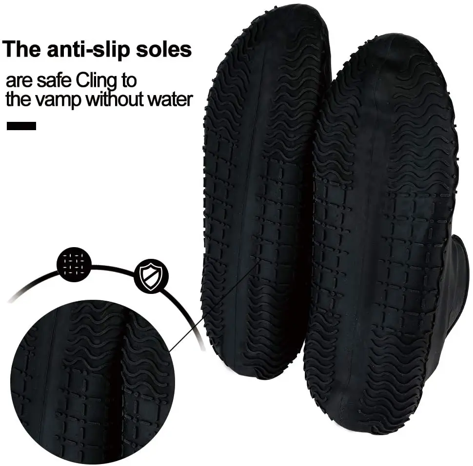 Outdoor Reusable Non Slip Rain Shoe Cover Unisex Shoe Protectors Outdoor with Non-slip Sole for Rainy and Snowy