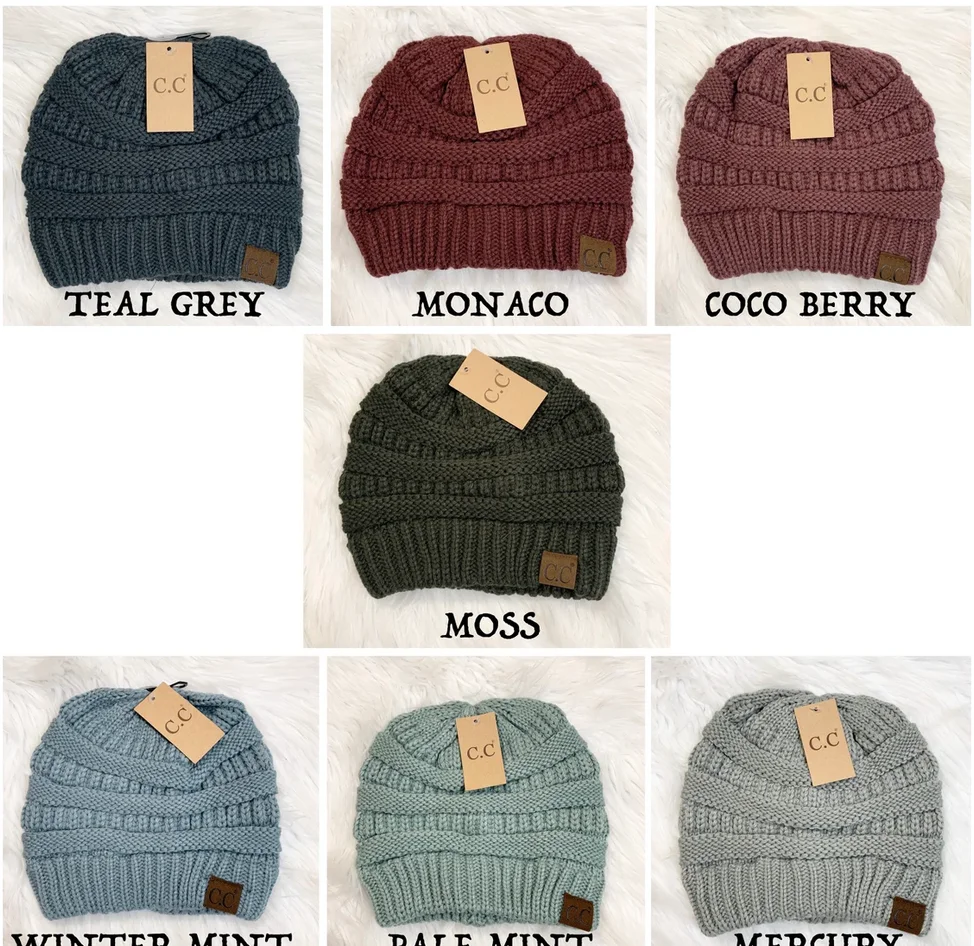 Free samples Soft Warm Knitted Baby Hats Cute Cozy Chunky Womens Winter Hats