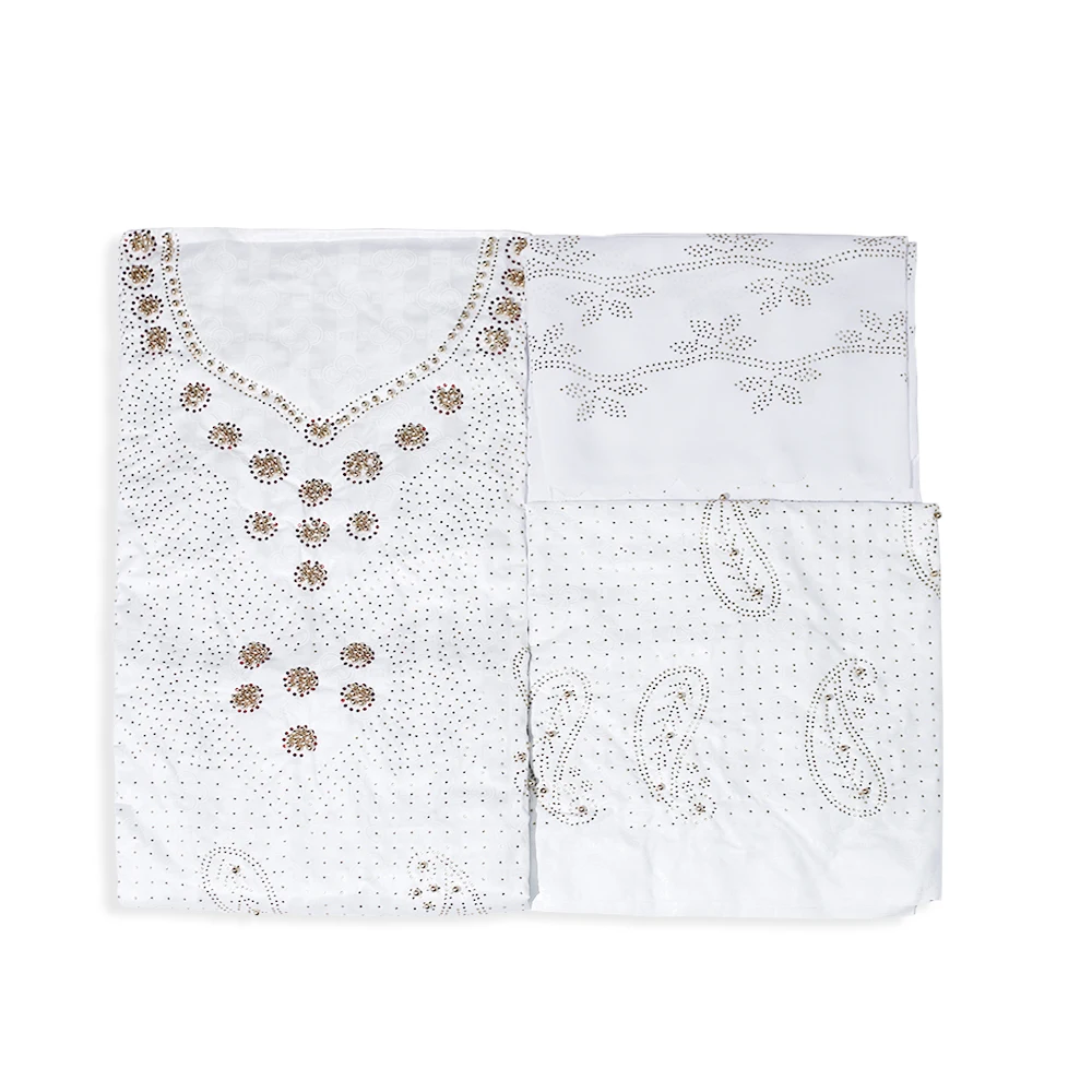 H & D Basin Riche Fashion Bazin Brode Fabric Sewing African Materials Beaded Tissu Broderie Dubai Bridal Lace Chiffon 3+2+2 yard