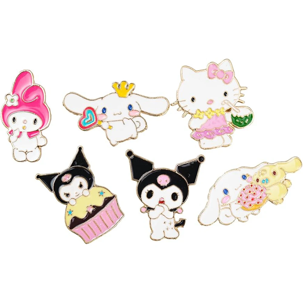 Anime Brooch Pins Kitty Enamel Pins for Backpacks Clothing Jackets Hats Kawaii Cartoon Cat Dog Decoration Gifts