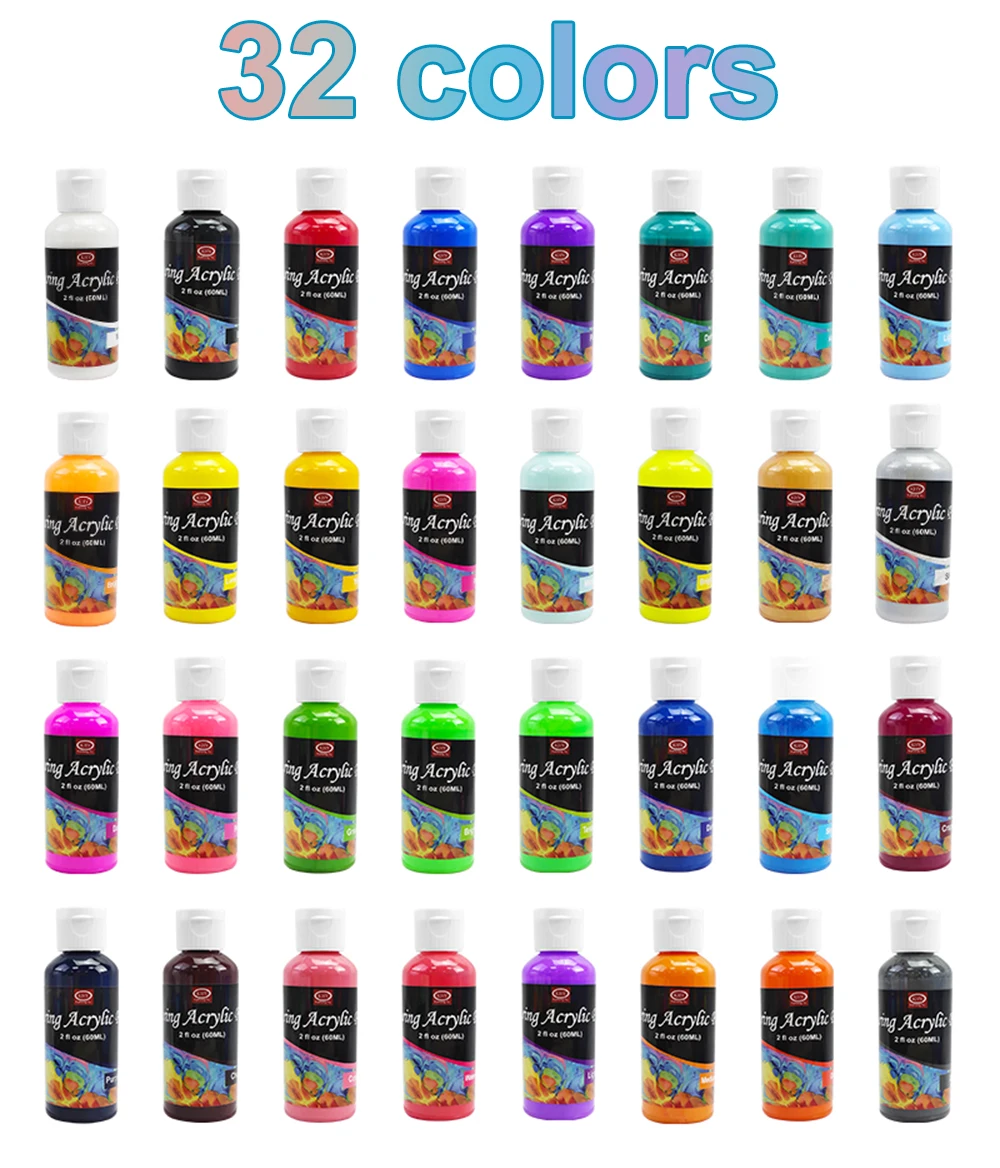 KHY DIY Easter Egg Fluid Acryl Paints Professional Non-toxic Pre Mixed For Pouring And Acrylic Pour Easter Egg Paint Set
