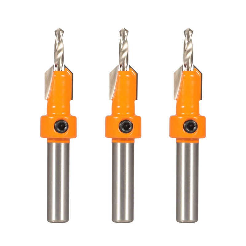 TCT Countersink Drill Bits Adjustable Woodworking Countersunk Router Bit 90 degrees Chamfer Screw Hole Drilling Tools