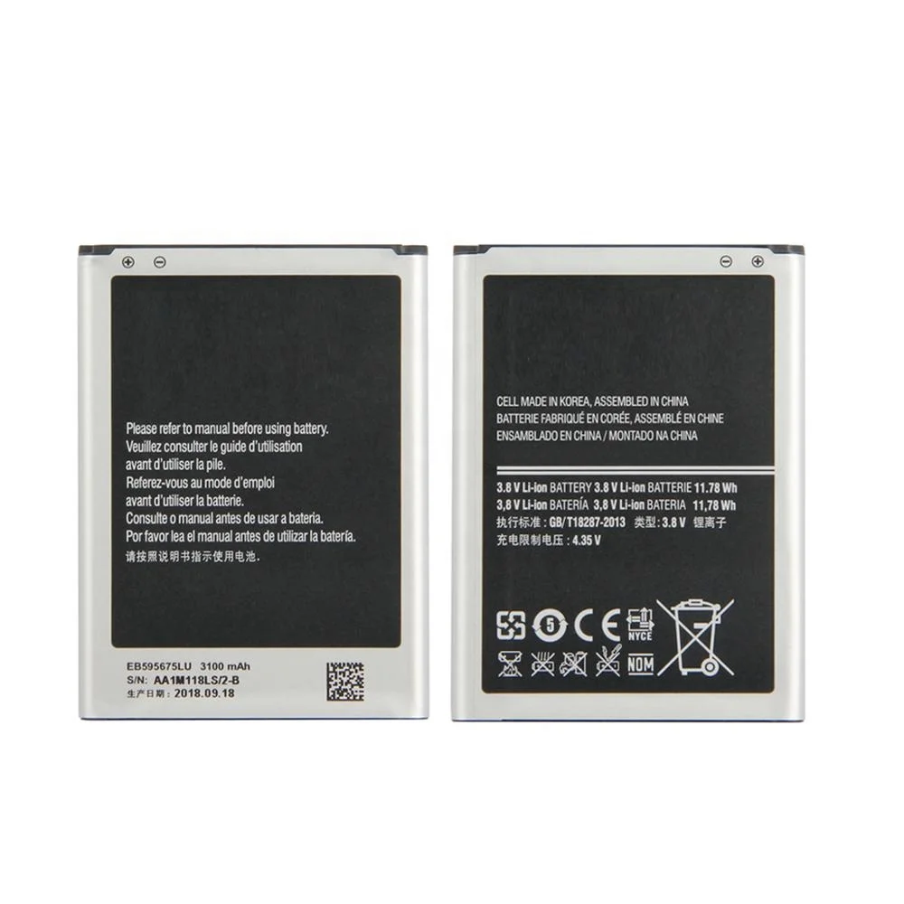 Full New Manufacturer Promotion Samsung Galaxy Note 2 N7100 N7102 Lithium Cell Phone Battery EB595675LU Replacement Battery