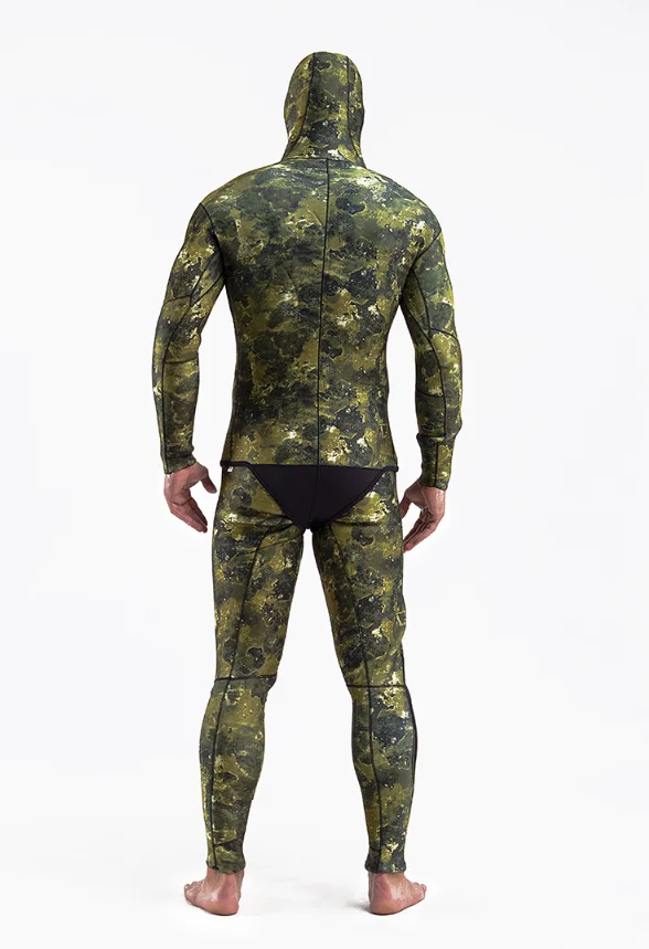2 Piece Surfing Diving  3MM 5MM 7MM Open Cell Freediving Hunting Camo Neoprene 2 Piece Spearfishing Wetsuit