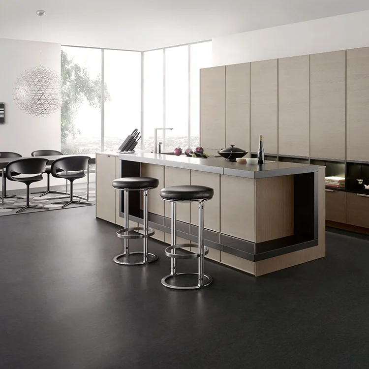 Customized European modern style kitchen cabinet melamine kitchen cabinet furniture island design modular kitchen cabinets