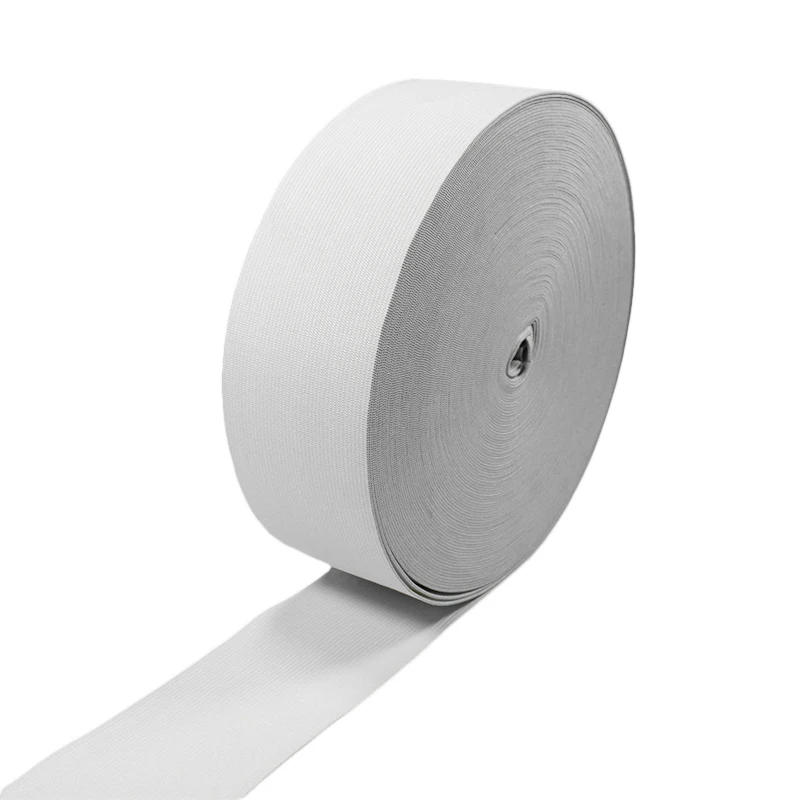Super quality fashion elastic band nylon webbing waistband white  jacquard elastic webbing for clothing